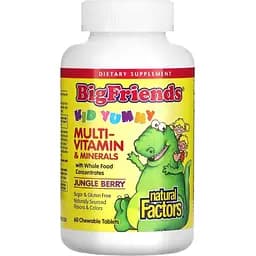 Мультивитамины и минералы для детей Natural Factors Chewable Multi-Vitamin & Minerals 60 жевательных таблеток
