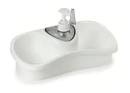 Кухонный аксессуар с емкостью для хранения и жидкого мыла Snips, белый