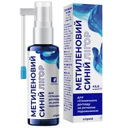Противовоспалительное и антисептическое средство Лигор Метиленовый Синий спрей 45 мл