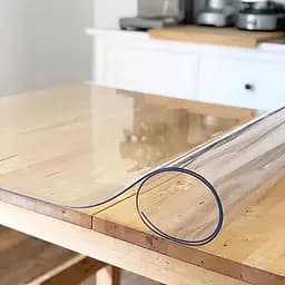 Гнучке (м'яке, рідке) скло скатертину на стіл Soft Glass 2.1х1.4м (товщина 2.0 м) Прозора - мініатюра 7