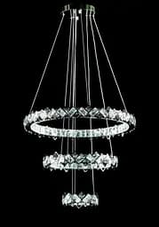 Світлодіодна люстра Splendid Ray L40802/60+40+20/3 LED з кришталем, хром, 100 Вт, з пультом і димером - мініатюра 2