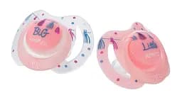 Анатомічна пустушка Nuby, 0-6 міс., cвітиться в темряві, рожевий, 2 шт. (5887SFSN-LMpink)
