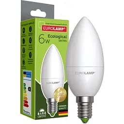 Светодиодная лампа Eurolamp LED Ecological Series, CL 6W, E14 4000K (LED-CL-06144(P))