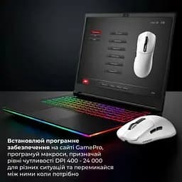 Комп'ютерна мишка GamePro Genesis Ranker Wireless/Bluetooth/USB White (GM012W) - мініатюра 5