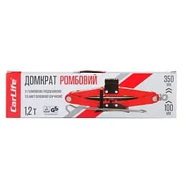Домкрат ромбовий CarLife 1.2 т 100-350 мм з гумовою подушкою (SJ228) - мініатюра 3