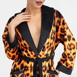 Халат жіночий з плюшевого велюру ексклюзивний Leopard 18275 L-XL - мініатюра 6