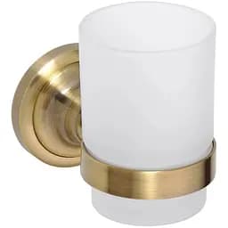 Склянка з тримачем Bemeta Retro бронза скло 144110017 білий