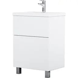 Тумба з умивальником AM.PM Gem підлогова 60 см білий MGA-FSX06022WG-WCC0602WG Білий