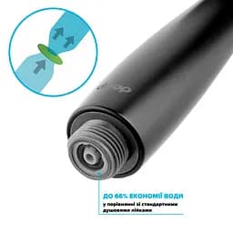 Набір для економії води Drop PM2+MULTI120GBL (лійка для душу + 2 аератори) - Економія 66%, чорний - мініатюра 4