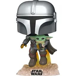 Фигурка Funko Pop! Star Wars: Мандалорец, летящий с малышом 9.6 см (50959) [117704]