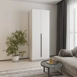 Шкаф 2-дверный MebelStar Оскар ДСП BG, комплект полок 80x52x220 см Аляска белый (MBS-4452)