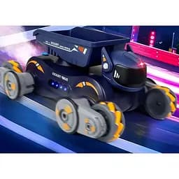 Радіокерований робот JJRC Q187-A Light Spray Stunt Robot Dog Orange/Blue [119114] - мініатюра 2