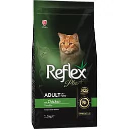 Сухой корм для кошек Reflex Plus с курицей 1.5 кг
