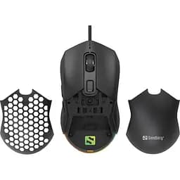 Мишка Sandberg FlexCover 6D Gamer Mouse RGB ігрова 12800 dpi 6 кнопок Huano чорна - мініатюра 6