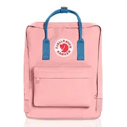 Міський рюкзак Fjallraven Kanken 16 л Classic Рожевий із блакитними ручками - мініатюра 2
