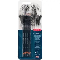 Графитные карандаши Graphic Medium 4 шт Derwent