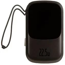 Зовнішній акумулятор Baseus Qpow 20000 mAh 22.5w вбудований кабель USB-C (PPQD-I01) чорний