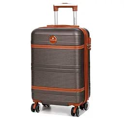 Валіза маленька S ABS-пластик Worldline Airtex 629 56×36×22см 38л Коричнева - мініатюра 1