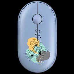 Миша бездротова 2E MF300 Flora Mallow Silent Blue (2E-MF300WFLORABL)