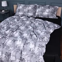 Підковдра MirSon Поплін 00-8 Black Flowers 160х220 см (2200009707995)