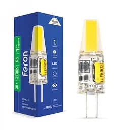Лампа светодиодная Feron LB-424 AC/DC 12V 3 Вт COB G4 2700K 240 lm (25776)
