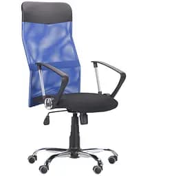 Кресло Ultra Хром сиденье А-21/спинка Сеть синяя, вставка Скаден черный