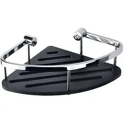 Полка Bemeta Cytro угловая акрил 146208386, Черный матовый