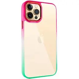 Чохол Epik TPU+PC Fresh sip series для Apple iPhone 12 Pro/12, 6.1 Салатовий/Рожевий