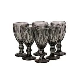 Набор рюмок A-PLUS 9056/1502 DL 6 шт 50 мл Стопки на ножках для алкоголя Подарочный комплект Smoky Grey