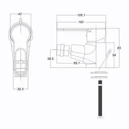 Змішувач для біде Globus Lux Dolly GLD-0106 хромований для ванної кімнати стильний та зручний в використанні - мініатюра 8