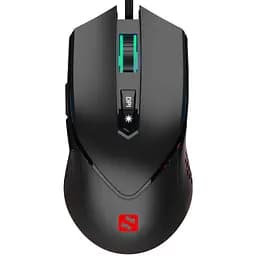 Мишка Sandberg Azazinator Mouse 6400 RGB, ігрова, 6400dpi., 7кн.Huano, чорна