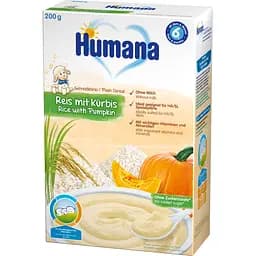 Безмолочна каша Humana Рисова з гарбузом 200 г