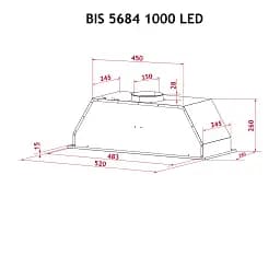 Витяжка повновбудована Perfelli BIS 5684 WH 1000 LED - мініатюра 10