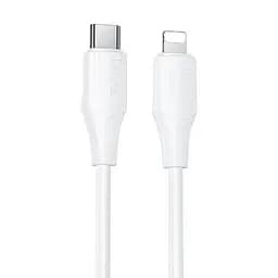 Дата кабель Hoco X124 Bien silicone Type-C to Lightning 27W (1m) White