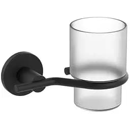 Склянка одинарна настінна Zerix Delux M1306A black ZX4647 чорний