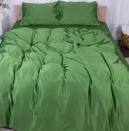Комплект постільної білизни MirSon Salad, штучний шовк, зелений, 210х143 см