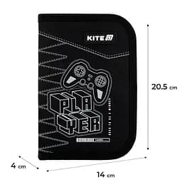 Пенал Kite Player чорний (K25-622-6) - мініатюра 3