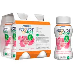 Уценка. Энтеральное питание Nestle Health Science Resource 2.0+Fibre со вкусом клубники 4 шт. х 200 мл