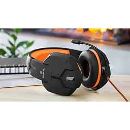 Ігрові навушники REAL-EL GDX-7700 Surround 7.1 Black/Orange (EL124100016) [112563] - мініатюра 16