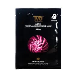 Тканевая маска для лица с муцином улитки TVO Pink snail brightening mask осветительная