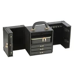 Шкатулка-чемодан для прикрас J-Line з еко-шкіри чорний (46559)