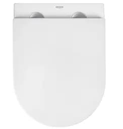 Унітаз підвісний безобідковий Kroner Harz WHI493736 RIMLESS з сидінням Slim Duroplast / Soft-close / Quick relase (KH493736WHIR) (CV029609) - мініатюра 7