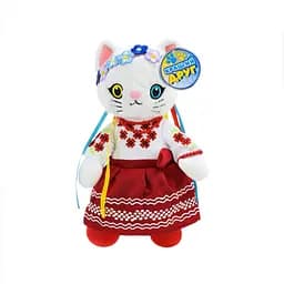 Дитяча м'яка іграшка "Кішка україночка" Bambi PL8242ua традиційна сукня, 31 см