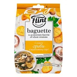 Сухарики пшеничные Flint Baguette Грибы в сливочном соусе 140 г