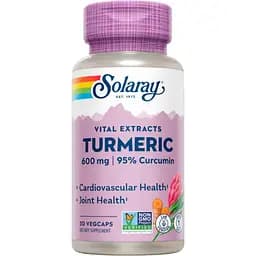 Экстракт корня куркумы Solaray Turmeric Root Extract 600 мг 30 вегетарианских капсул (2023-10-2406)