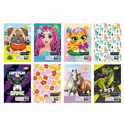 Блокнот дитячий А7 АП-1714 на пружині 36 аркушів, асортимент