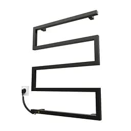 Електрична рушникосушарка Kosser Зета 685x550 EL ЗЗ02EL, Чорний матовий, Ліве