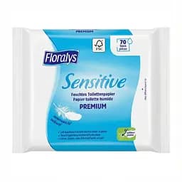 Вологий туалетний папір Floralys Premium Sensitive для чутливої шкіри 70 шт. змивається