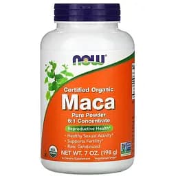 Натуральна добавка NOW Maca Pure Certified Organic, 198 грам