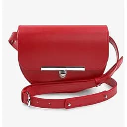 Жіноча шкіряна сумка поясна-кросбоді Bridget червона